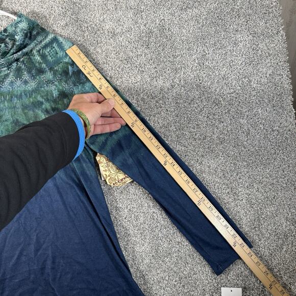 One World Live and Let Live Top M Hippie Chic Earthy Festival Artsy Boho Ombre - Picture 8 of 15